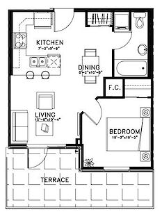 Calgary 1 bedroom Condo Unit for rent. Property photo: 131001-2