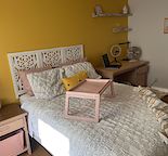 The Yellow Bedroom with walk in closet