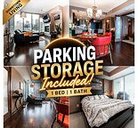 *Central Downtown * SPACIOUS 1 bed/1 bath with AMAZING LOCATION+ PARKING