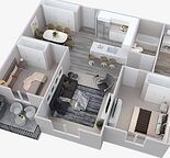 Corner unit, 2 parking spots, free on-site gym, spacious and lots of sunlight