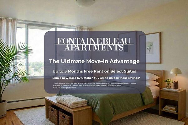 Live among this beautiful, family friendly community. Situated on the tree-lined neighborhood, Fontainebleau Apartments