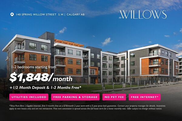 New Building in Spring Willow! 1 and 2 Bedroom Units Available!