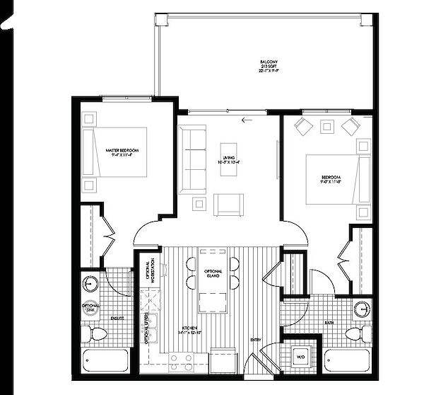 Calgary 2 bedrooms Condo Unit for rent. Property photo: 544797-2
