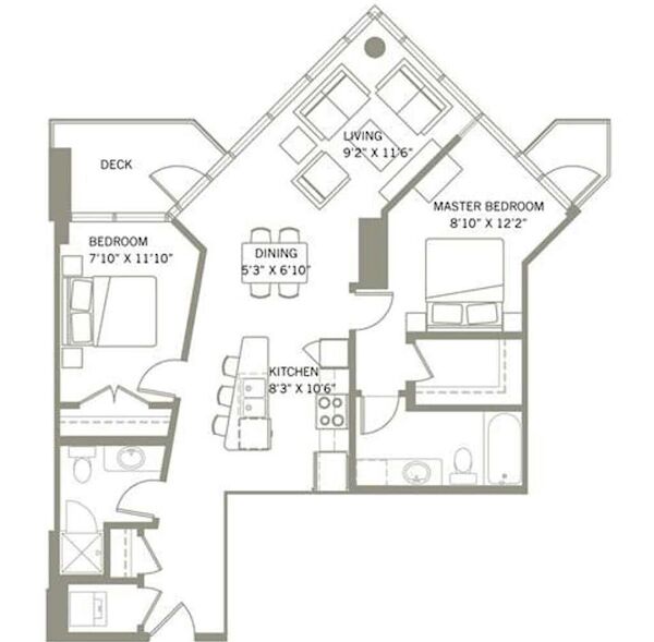 Calgary 2 bedrooms Condo Unit for rent. Property photo: 546045-2