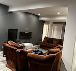 Big room in basement with private bathroom