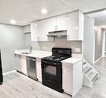 A room in a renovated basement in Bi-level Bungalow