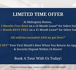 Mahogany Homes | First Month RENT FREE