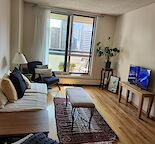 Charming Furnished South-Facing 12th-Floor One Bedroom with Heat and Electricity