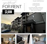 2 Bedroom + 2 Bathroom Condo in Seton/Underground Parking/Pet Friendly-NO FEE