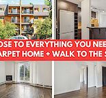 NO CARPET 1-Bedroom Condo with In-Suite Laundry + Hardwood Floor!