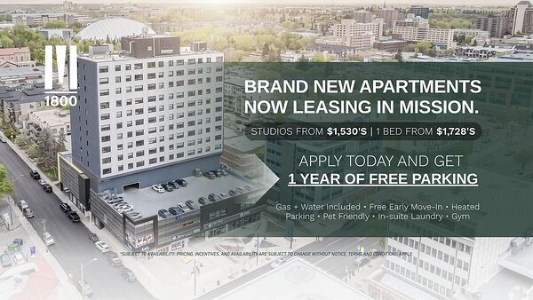 Rent 1800 - Premium Apartments for Rent in Mission. FREE Parking For 12 months.