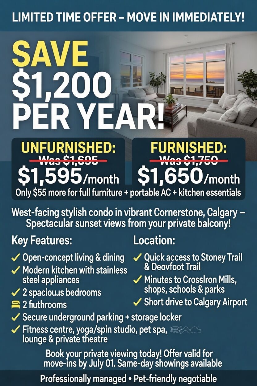 Calgary 2 bedrooms Condo Unit for rent. Property photo: 650099-1