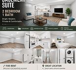 Bright Renovated Basement – 2 Bed / 1 Bath- 3 MONTHS FREE UTILITIES & INTERNET