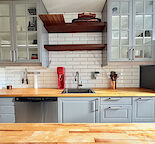 Semi-Furnished 2 bedroom Condo in Mission – Elegant Grey & Wood Kitchen, Piano & Stylish Living