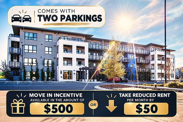 Two Parking Spots! 1 Bed + Den in The Maverick - Pets OK! Take $500 Off at Move-In OR Save $50 Every Month on Rent