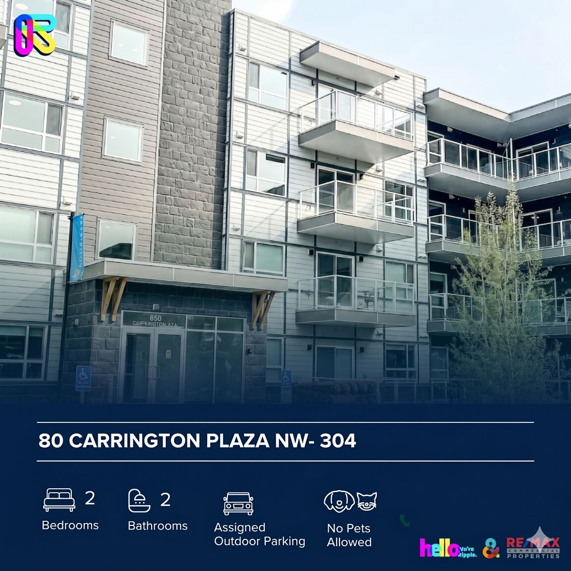 Calgary 2 bedrooms Condo Unit for rent. Property photo: 747030-1