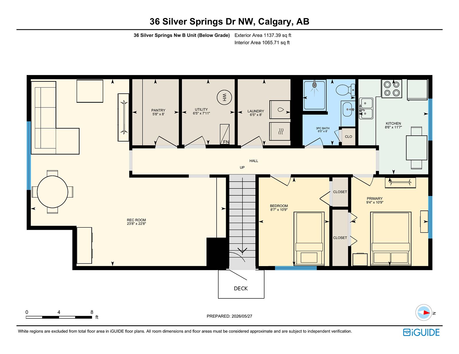Calgary 2 + Den bedrooms Basement for rent. Property photo: 747928-1