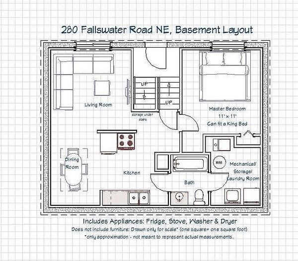 Calgary 1 bedroom Basement for rent. Property photo: 751936-2