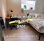5 Min Walk to U of C | Legal Basement Suite Room with Private Ensuite Bath
