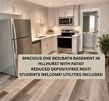 Spacious Bright One Bed/Bath Basement in Hillhurst with Large Patio!