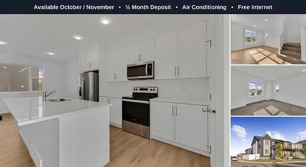 Walden New Build — 3 Bed, 2.5 Bath, 1,500 sq ft, AC, Free Internet, Park View